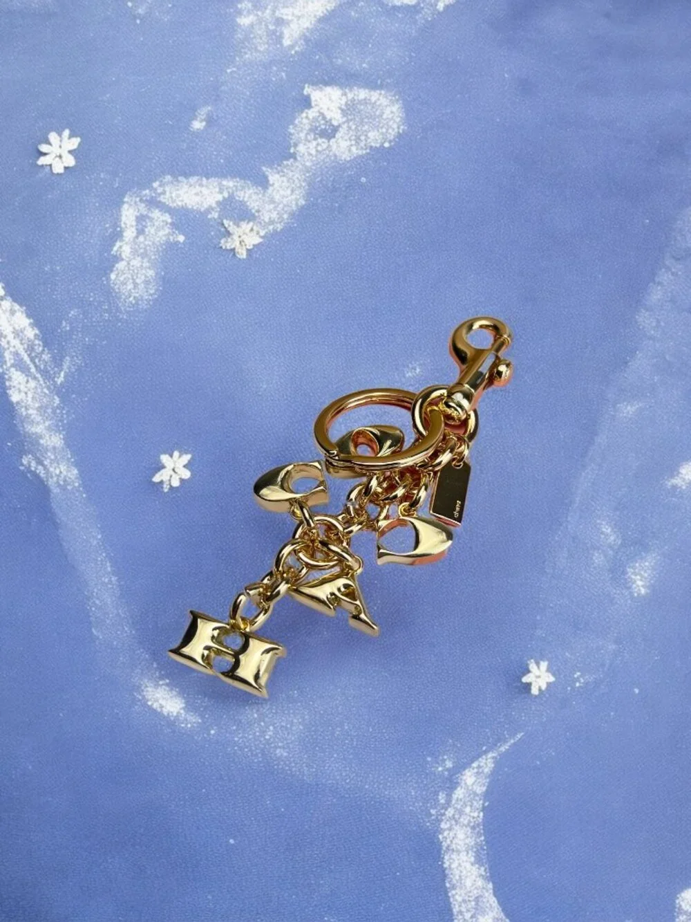 🌸Coach Multicolor Key Holder with Gold Accents